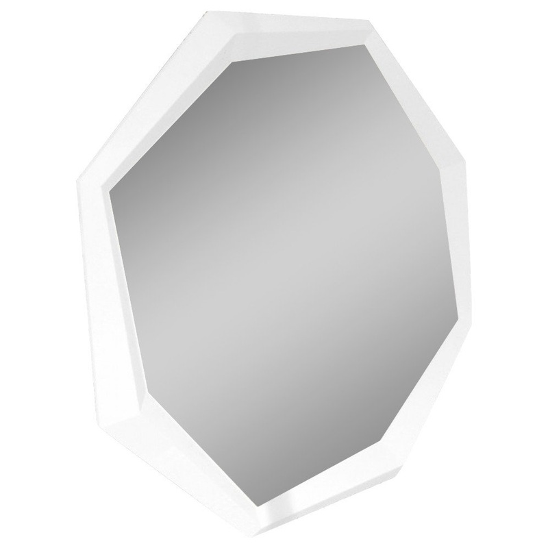 A&X Octagon Modern Crocodile Lacquer Mirror – Contemporary – Wall Mirrors – by Vig Furniture Inc.