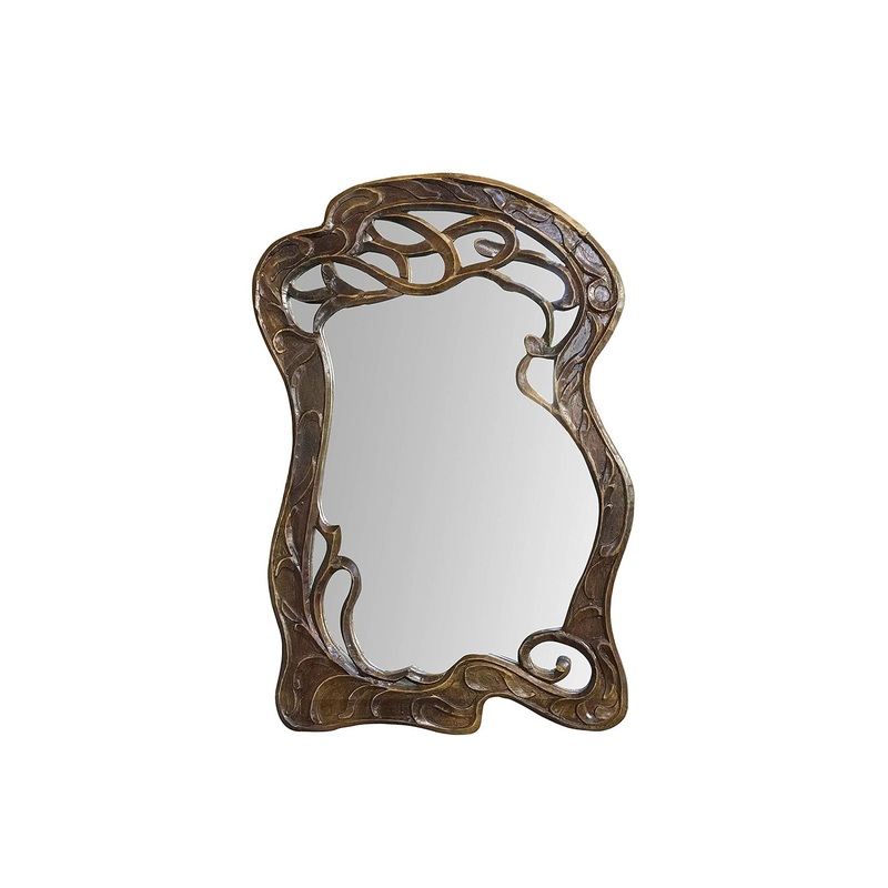 DecorShore 30 x 20 inch Hand Carved Mango Wood Curving Decorative Wall Mirror – Traditional – Wall Mirrors – by Decor Shore