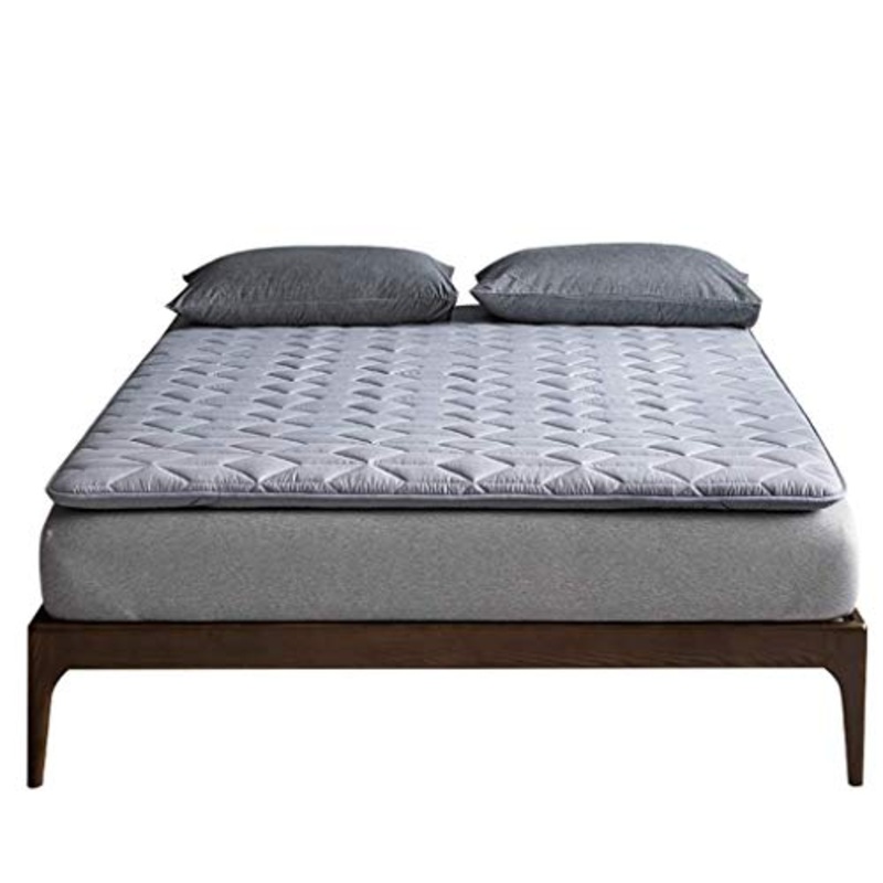 LJ Materasso in Cotone Tatami Four Seasons Letto Pieghevole Pieghevole Camera da Letto Materasso Dormitorio Letto Singolo (Colore : Gray, Dimensioni : 120cmX200cm)