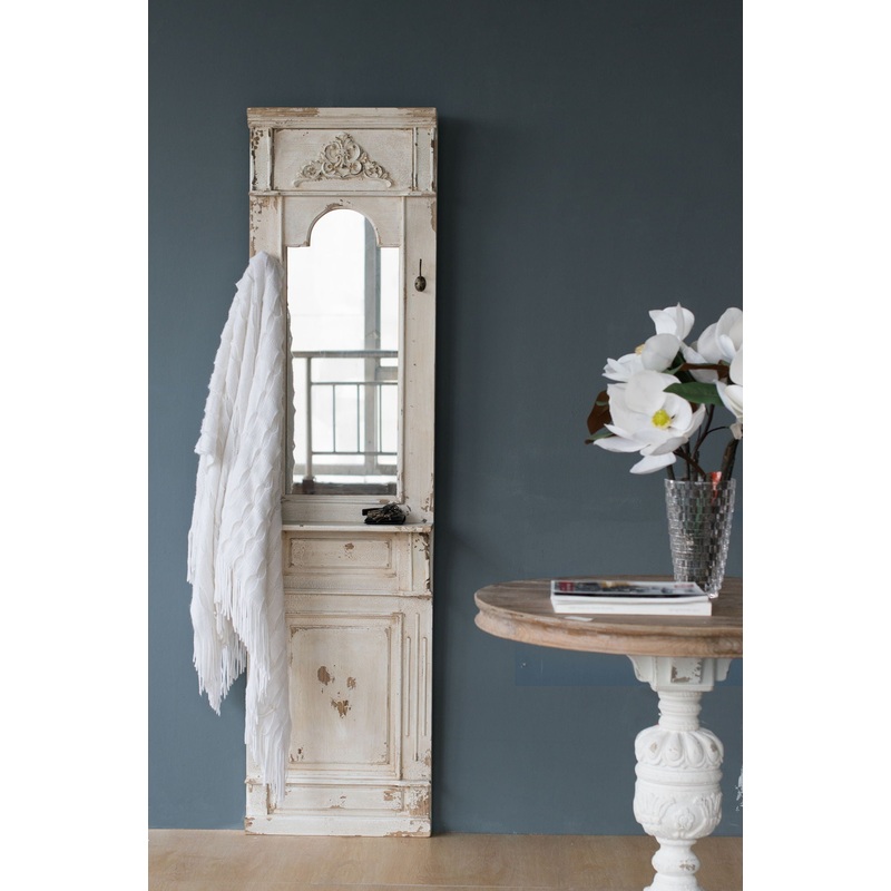 Classic Vintage Antique Wall Mirror, French Country Wall Decor – White