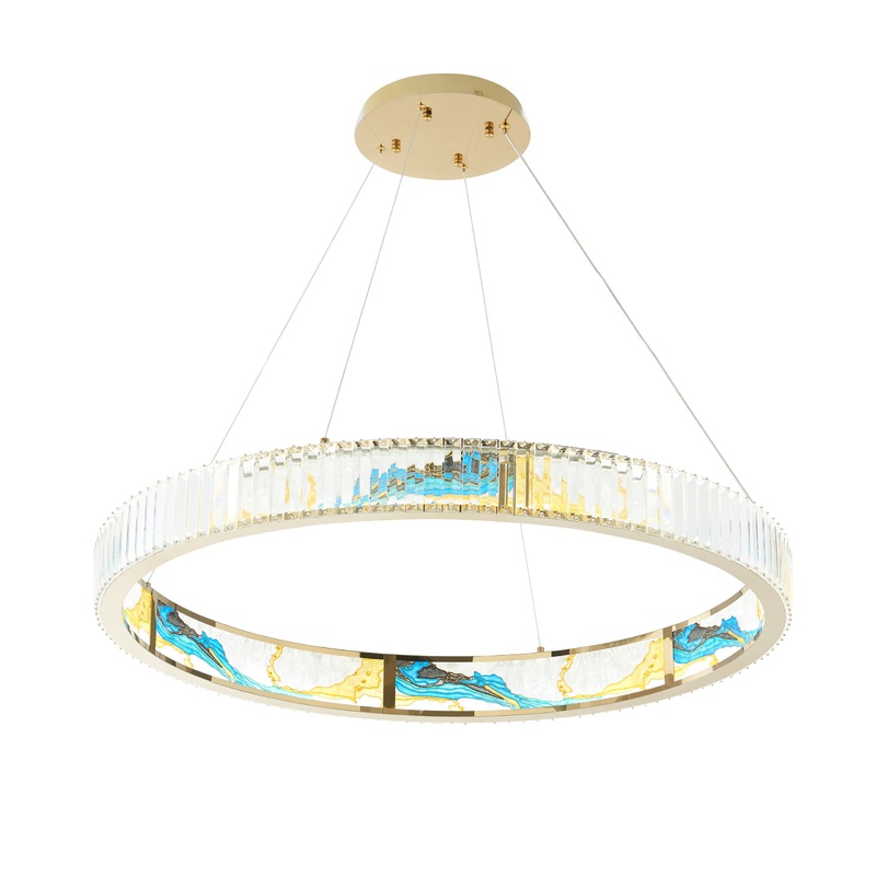 Boeseman’s Dimmable Integrated LED Crystal Colorful Chandelier – Contemporary – Chandeliers – by Finesse Decor